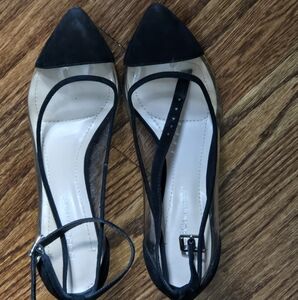 BCBGeneration Black and Cream Heels 4"